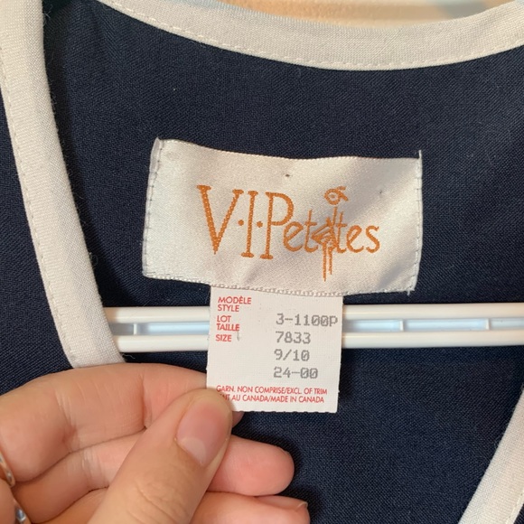 Vintage Navy Button Down Dress - Picture 8 of 9